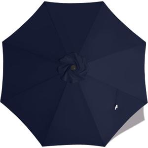MASTERCANOPY Patio Umbrella 10 ft Replacement Canopy for 8 Ribs-Navy Blue Canopy Only, 10ft