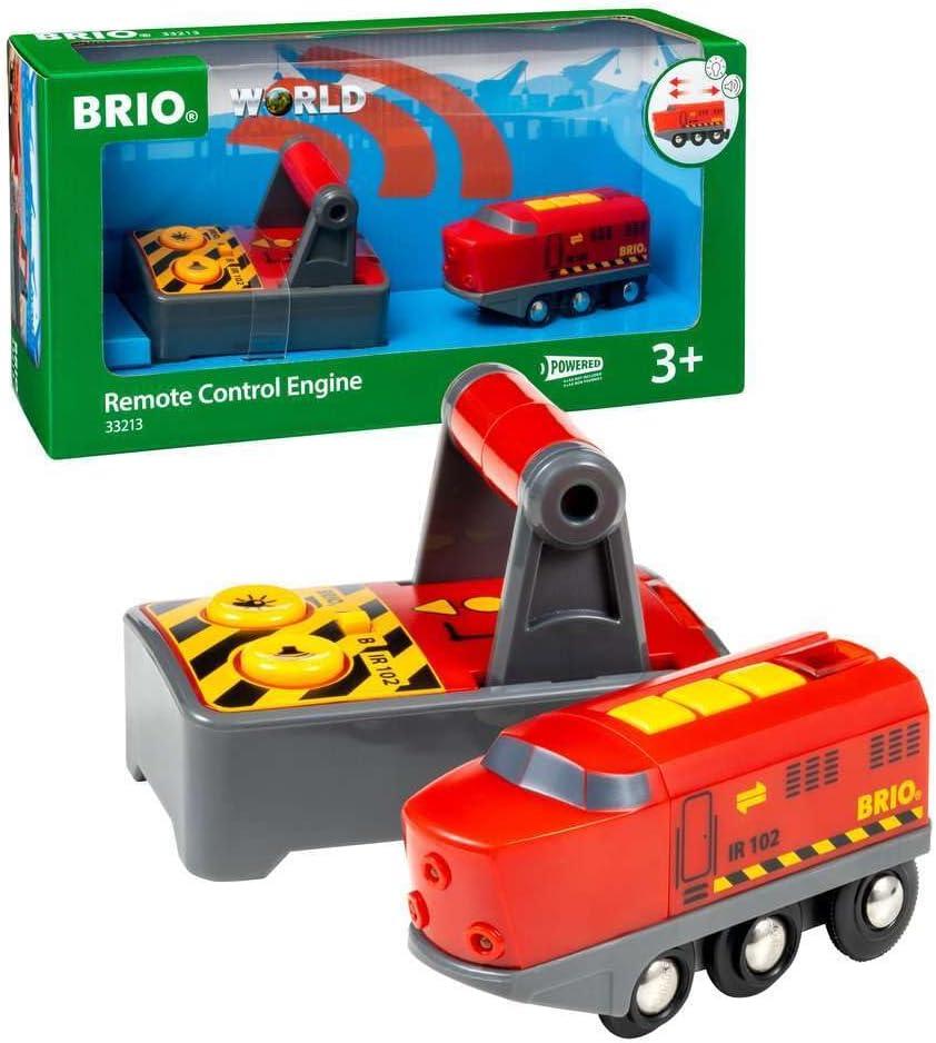 BRIO World 33213 - Remote Control Train Set | Wooden Toy for Kids | Enhances Logical Thinking | Compatible Railway Toys | Ideal for Ages 3 and Up