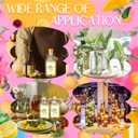 Baderke 12 Set Christmas Plastic Limoncello Bottles 16 oz Christmas Wine Bottles with Caps Labels Stickers Xmas Homemade Limoncello Wine for Home Brewing Xmas Party Favors (Gold)