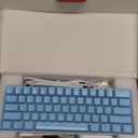 HK GAMING GK61s Mechanical Gaming Keyboard - 61 Keys Multi Color RGB Illuminated LED Backlit Wired Programmable for PC/Mac Gamer (Gateron Mechanical Red, Blue)