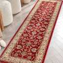 Well Woven Barclay Collection Sarouk Green 2x4 Area Rug - for Entryways, Small Bedrooms, Living Rooms