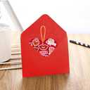 2 x 24 Pack Valentine's Day Heart Craft Kits Valentine DIY Heart-Shaped Card Kits with Stickers and Envelopes Valentine Day Hanging Multicolor Hearts Crafts
