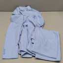 Boys Linen Suits Casual 2 Piece Summer Beach Wedding Tuxedo Suit for Boy Ring Bearer Outfit 12 Y Sky Blue