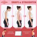 Posture Corrector for Women, Adjustable Posture Brace for Upper & Lower Back Support, Back Brace with Adjustable Straps for Correcting Slouching, Rounded Shoulders (Pink, M)