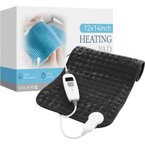 HYLEORY Heating Pad for Back,Neck,Cramps Pain Relief  6 Heat Settings,Auto Shut Off,Moist Heat Options for Electric Heating Pad,Machine Washable,Gifts for Women, Blue,12" x 24"