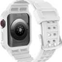 CRIS-BAND Sport Bands Compatible with Apple Watch Band 45mm 44mm 42mm 41mm 40mm 38mm, Water Sweat Shock-Proof Strap Wristband for iWatch Apple Watch Band with Case for Series 9 8 7 6 SE 5 4 3 2 1