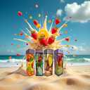 15oz Indigo Blue Square Bpa Free Plastic Water Bottle, Woodgrain Plastic Lid, Slim Water Bottle, Designer Sports Bottle, Drink Bottle/Carton for School Bags Lunch Boxes Gym (1 Count)