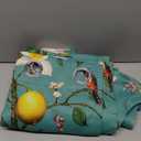 MYSKY HOME Floral Blackout Curtains 84 inch Long for Living Room Vintage Mid Century Style Lemon Hummingbird Patterned Room Darkening Privacy Drapes Grommet Living Dining Room, 2 Pcs, 52"W, Deep Green