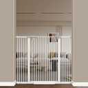40.55" Extra Tall Baby Gate -29.6"-79.5" Extra Wide Baby Gate Pet Gate for Stairs and Doorways-1.37" Ultra Narrow Spacing Pressure Mounted Dog Gate with One-Handed Operation(40.6"-49.1")