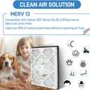 20x25x3 MERV 13 Pleated Air Filter, 2 Pack, Compatible with Zephyr VGF Series 20x25x3 Whole Home Return Air Grille Filter, Actual Size 18-3/823-3/83"