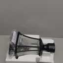 Solar Post Lights Dusk to Dawn Outdoor Solar Lamps with Pier Mount Base, Waterproof Exterior Pole Lights Head with Patterned Glass, Pillar Light for Outside House, Driveway, Black