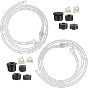 Under-Sink Soap Dispenser Extension Tube Kit (47”) with Check Valve – Direct-from-Bulk Bottle Solution for Kitchen Sink Soap & Dish Detergent – Fits Most Countertop Dispensers (2 Sets)