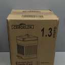 CEROELDA Small Trash Can with Lid-5L/1.3 Gal,Stainless Steel Outdoor Dog Poop Garbage Can-Farmhouse Retro Metal Waste Bin w/Step Pedal for Bathroom Bedroom Office-Soft Close-Black