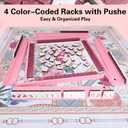 American Mahjong Game Set, Portable Carrying Bag,Acrylic 160 Tiles,Western Mahjong Tiles Set,Complete Ma Jong Set (Purple)