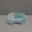 Collapsible Silicone Food Storage Containers with Lids, Collapsible Food Storage Containers, Camping Dishes,4 Pack Foldable Lunch Box for Leftovers, Meals, Snacks, Blue Gray Trim