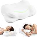 Melow Sleep Pillow, Memory Cloud Pillow, Ergonomic Pillows for Neck Pain Relief with Breathable Pillowcase, 3 Sleep Zones, 2 Types of Neck Support, Suitable for Back/Side/Stomach Sleeping.