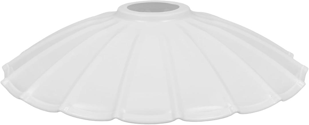 Nordic Modern Cast Iron Hanging Light Shade - 9.84 Inch White Metal Lampshade for Dining Room and Corridor Decor