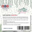 BKKDecor | Leaf Coasters for Drinks | Monstera Coaster Set of 6 | Tropical Leaf Decorations for Home | Gift Ideas Party Table Decor. (Monstera)