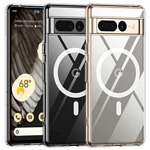 TIANNIUKE Magnetic Case for Google Pixel 7 Pro, Transparent and Yellow Resistant,Compatible with MagSafe,Slim Fit Shockproof Protective Phone Case for Pixel 7 Pro Case (2022) (Clear)