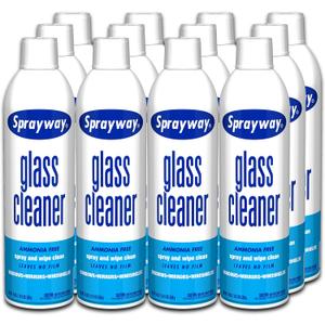 Sprayway Glass Cleaner with Foaming Spray for a Streak-Free Shine for Home and Automotive Use, 19 oz., Pack of 12