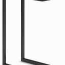 SIMPLIHOME Skyler Metal Table - 18" Wide x 24" High Solid Metal C-Side Table with Genuine White Marble Top, Contemporary Accent End Table for Living Room or Home Office with Slide-Under Design, 10 inch