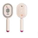 Multi-Functional Massage Spray Comb with 10ml Refillable Tank, Portable Aromatherapy Hair Brush with Retractable Teeth, Type-C Rechargeable Anti-Static Detangling Comb for Scalp Care (Pink)