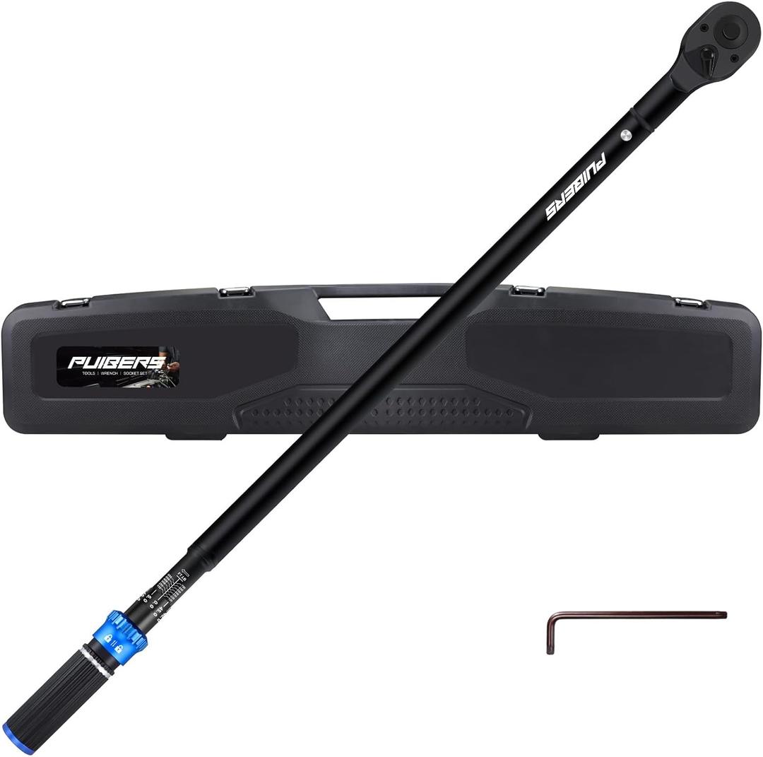 High Torque Wrench 3/4 Inch 100-700 ft, 3/4 Torque Wrench for Car, Truck, Tractor, Accuracy  3% Two Directions Adjustable 48 Teeth Precision Instruments Wrenches