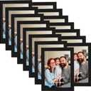 Giftgarden 5x7 Picture Frames Set of 15, Black Wooden Photo Frame for Wall or Tabletop Display, Engineered Wood with Shatter-Resistant Plexiglass