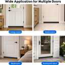 1-3/4'' x 36'' Aluminum Under Door Seal, Door Draft Stopper with Neoprene Rubber Insert, U-Shape Door Sweep to Block Cold Air, Dust, Pests, Rodent Proof for Interior/Exterior Doors (Black)