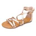 Soda Size 5 Women's Cross Strappy Sandals Flat Fisherman Thong Gladiator Strap Sandals