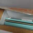 IOTXY Wooden Open Shelf Bookcase - 3-Tier Floorstanding Display Cabinet Rack with Legs, 5 Cubes Free Standing Bookshelf, Tiffany-Green