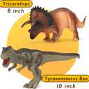 Dinosaur Toys for Kids 3-5, 8 PCS Realistic Plastic Dinosaur Toys Set, Toddler Dinosaur Toy, 6'' to 10" Large Dinosaurs Toys for Kids 5-7