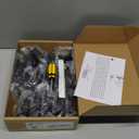 Ravinte 30 Pack 15 Pairs 1/2" Overlay Cabinet Door Hinges Kitchen Black Semi-Concealed Hinges Face Mount Self-Closing Cabinet Hardware with Bumpers & Screwdriver