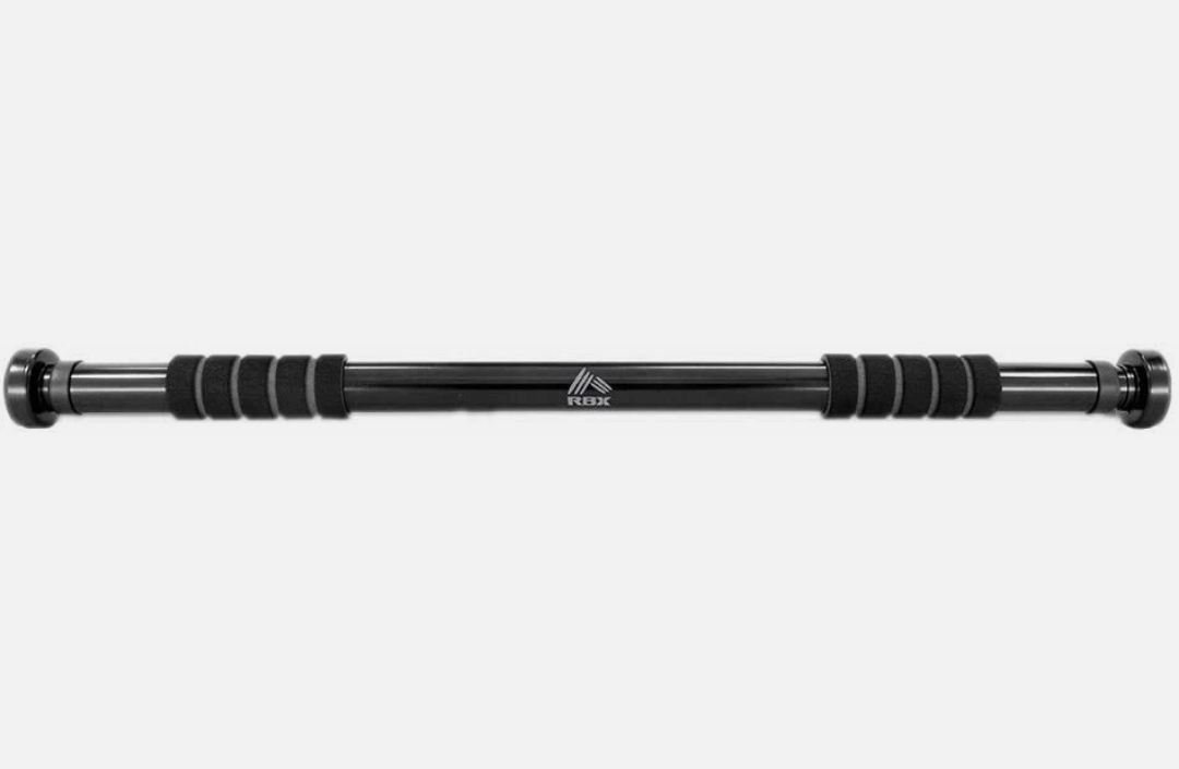 RBX Doorway Pull-up Bar with Foam Grips - Black - Sealed in Box