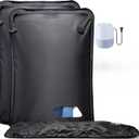 Essential Vacuum Bags for Travel Luggage with Electric Pump, Reusable Compression Bags for Checked Suitcases, Vacuum Seal Spacesaver for Cloth Packing(2Medium+Pump)