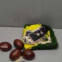 30 Pcs Football Party Table Decorations Include Artificial Grass Mat 3.54 Inch Football Small Decorative Blackboard Metal Whistle Polyester Fabric for DIY Sport Themed Party Favor Birthday Party Decor