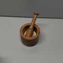 Samhita Acacia Wood Mortar and Pestle for Garlic Pepper Herb Crusher Kitchen Utensils Birthday Housewarming Gift, Mortar- 4" x 3" Pestle- 5.5"