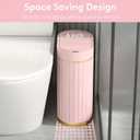 ELPHECO Sensor Trash Can 2 Gallon Waterproof Motion Sensor Trash Can, Automatic Bathroom Trash Bin, Slim Garbage Can for Dorm Room, Pink Gold