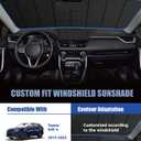 Windshield Sun Shade for Toyota RAV4 2019-2025, Custom-fit Windshield Cover, Keep Vehicle Cool, Protect Dashboard, Foldable Car Window Shades Toyota RAV4 Accessories