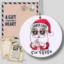 67 Funny Christmas Ornament  67 Meme Black Santa Says Six Seven Acrylic Ornament, Teen Slang Meme Xmas Tree Decor, Viral Gift for Gen Z Teen Boys Girls