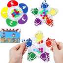 DITHIN 2Pcs Color Sorting Sensory Toys, Birthday Gifts for Toddlers Age 1-5, Fine Motor Skills Montessori Toys for 2 3 4 Year Old Boys Girls Autistic Preschool Learning Travel Outdoor