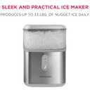 Frigidaire Countertop Crunchy Chewable Nugget Ice Maker, Compact, 33lbs per Day, Metallic Finish