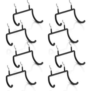 LIGHT DUST Utility Heavy Duty Pegboard Hooks - 8Pack Peg Board Accessories for Hanging Tools Fit 1/4" Peg Holes - Pegboard Organizer Large Tool Holders for Garage Workshop Shed
