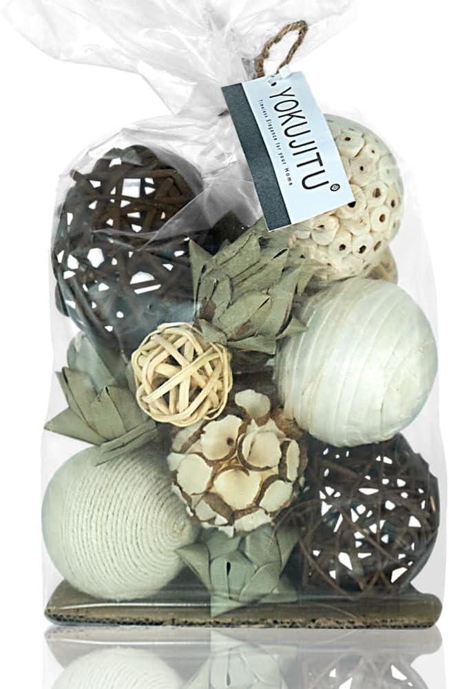 Decorative Balls for Bowls, Assorted Bowl Fillers & Vase Fillers for Centerpieces, Spherical Rattan Twigs Wicker Ball Natural Decorative Spheres Home Decor for Party Wedding(Artichokes)