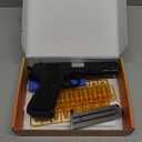 Soft Bullet Toy Gun with Shell Ejecting, Black Toy Pistol Guns with 50 Foam Bullets, Fake Prop Gun for Halloween Costume/Cosplay, Outdoor Shooting Game Toys Gifts for Christmas Birthday