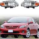 LABLT Headlights Front Head Lamps Replacement for 2011 2012 2013 Corolla S L LE CE XLE XRS Projector Headlight Assembly Left Driver Side Pair Passenger and Driver Side