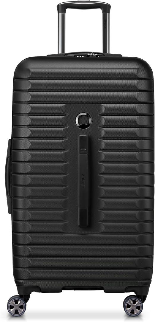 DELSEY PARIS Cruise 3.0, 26 Inch Checked Trunk Luggage, Black