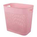 UUJOLY Plastic Can Wastebasket, Garbage Container Basket for Bathrooms, Kitchens, Offices, Kids Rooms (Pink, 3 Gallon), 1 Pack