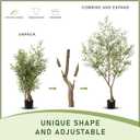 LYERSE Olive Trees Artificial Indoor - Faux Olive Tree 7ft with Large Olive Branches and Lifelike Fruits - Artificial Olive Tree for Modern Home Office House Living Room Decor