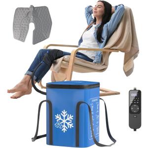 Ice Machine for Knee After Surgery,16QT Quiet Cold Therapy Machine for Knee Replacement with Auto Timer, Leak-Proof Design & Adjustable Flow,Multi-Joint Ice Pads (15.8IN)